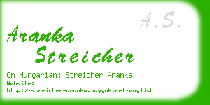 aranka streicher business card